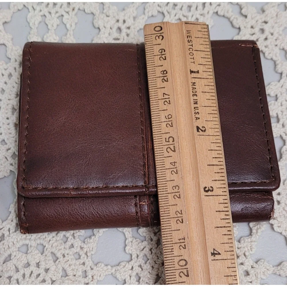 Columbia Mens Trifold Genuine Coated Leather Wallet Brown RFID Security Wallet